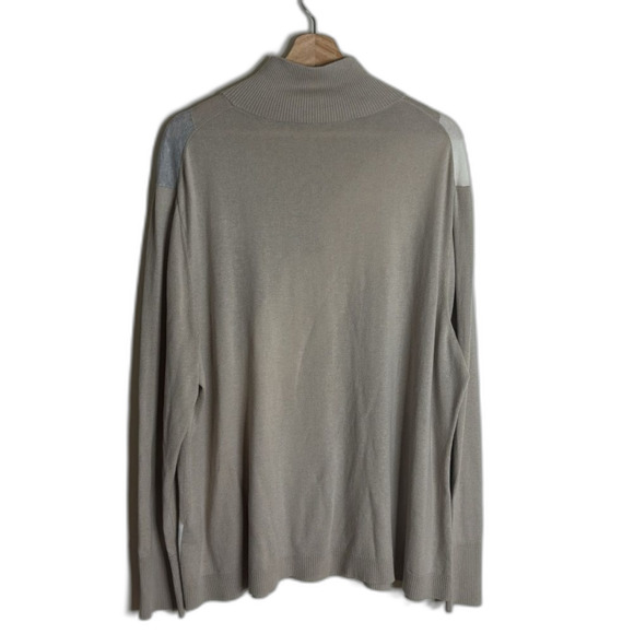 lafayette 100 New York merino wool cotton blend pullover sweater with zip 3x - Picture 9 of 10